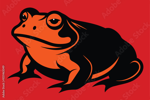 Solid color Wyoming Toad animal vector design