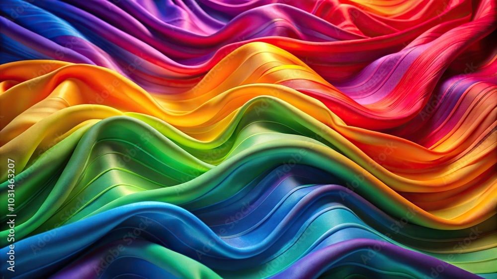 Colorful fabric waves flowing Colorful fabric waves flowing