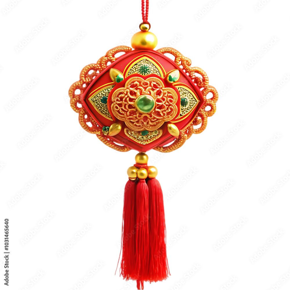 Red Chinese knot with tassel Red Chinese knot with tassel