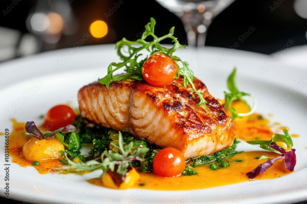 Exquisite Gourmet Fine Dining Experience on Plate Exquisite Gourmet Fine Dining Experience on Plate