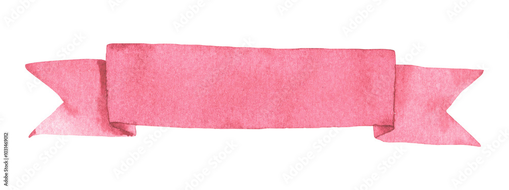 Watercolor pink ribbon-banner, hand-painting, baby shower, place for text, greeting card, wedding, invitation, card design Watercolor pink ribbon-banner, hand-painting, baby shower, place for text, greeting card, wedding, invitation, card design