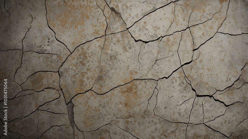 Obraz premium Abstract grungy textured background featuring a gray vintage, rough, concrete surface with cracks on it