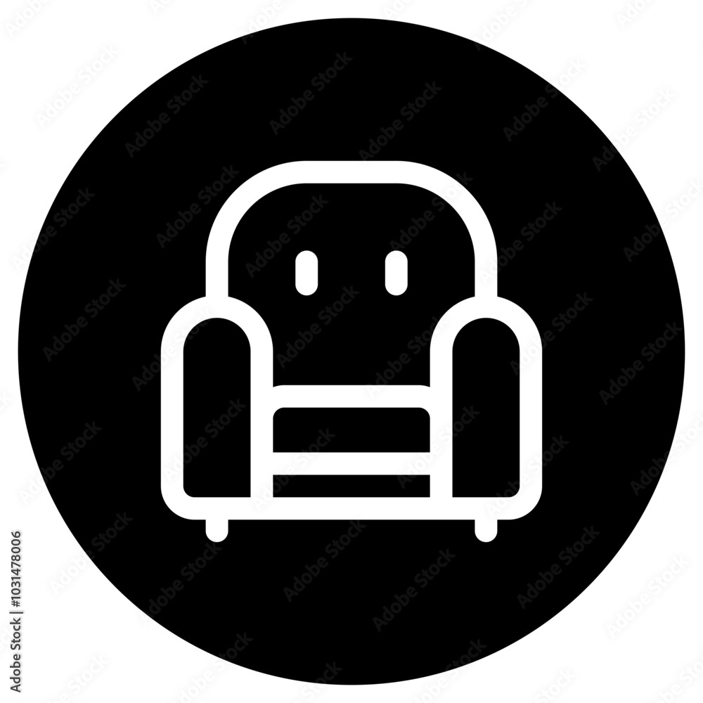 Obraz premium Editable sofa, chair vector icon. Part of a big icon set family. Perfect for web and app interfaces, presentations, infographics, etc