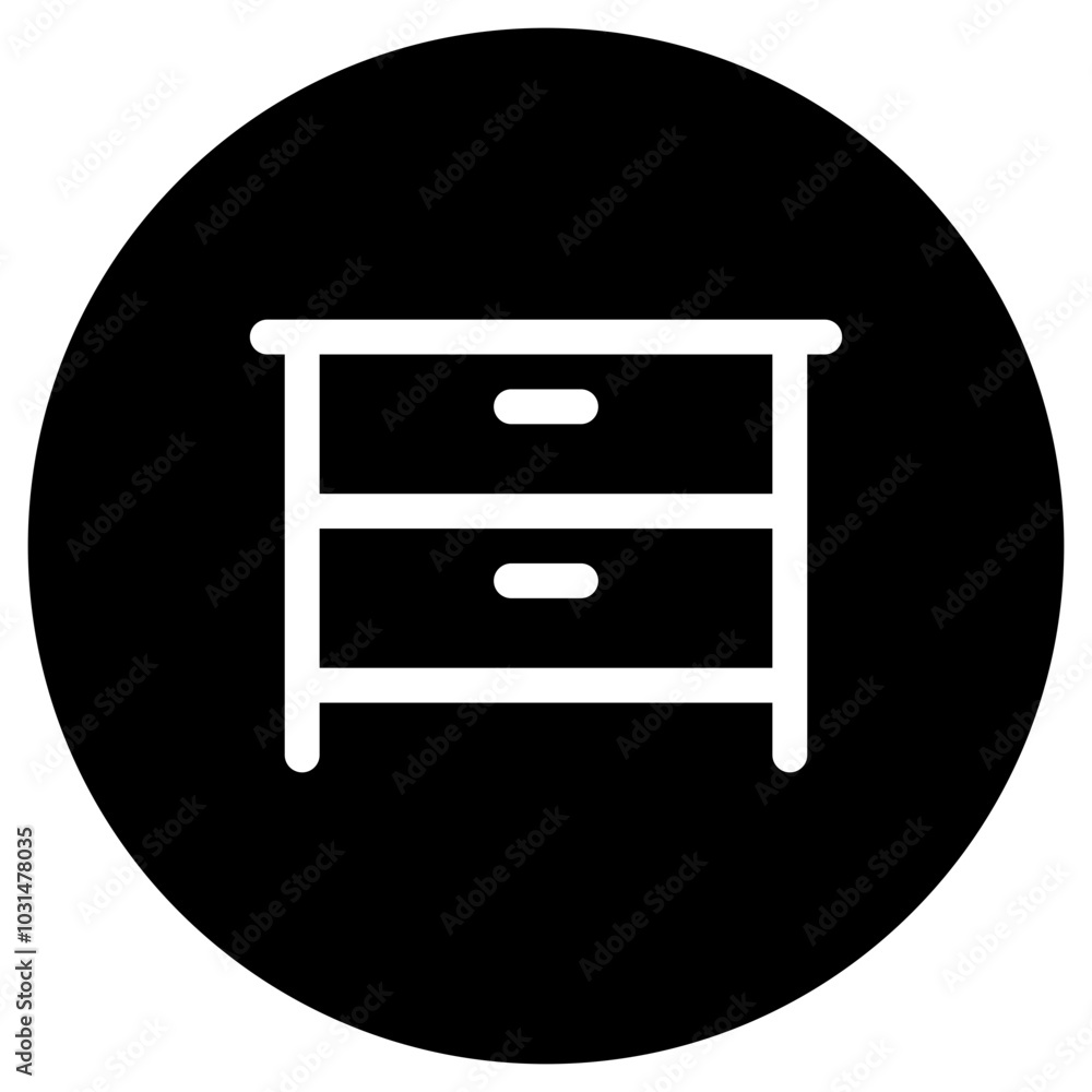 Editable nightstand, drawer, cabinet vector icon. Part of a big icon set family. Perfect for web and app interfaces, presentations, infographics, etc
