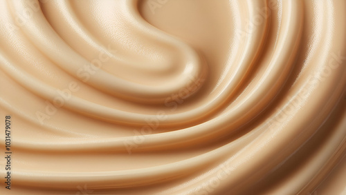 A soft dreamy caramel cream color dominates ai generative