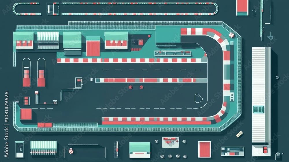 Top Down View of Race Track. Top Down View of Race Track.