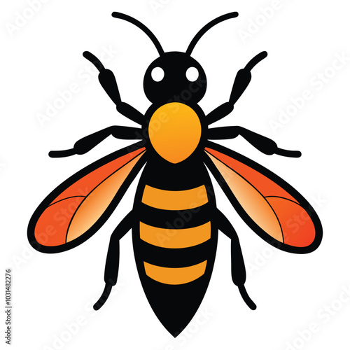 Solid color Wool Carder Bee animal vector design