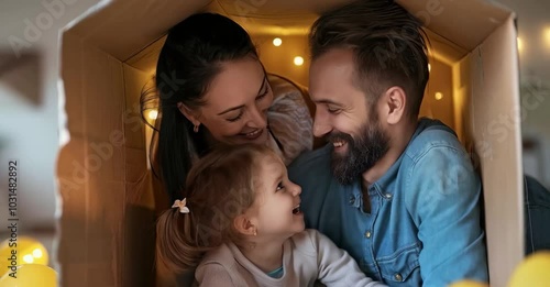  cardboard homebox family photo