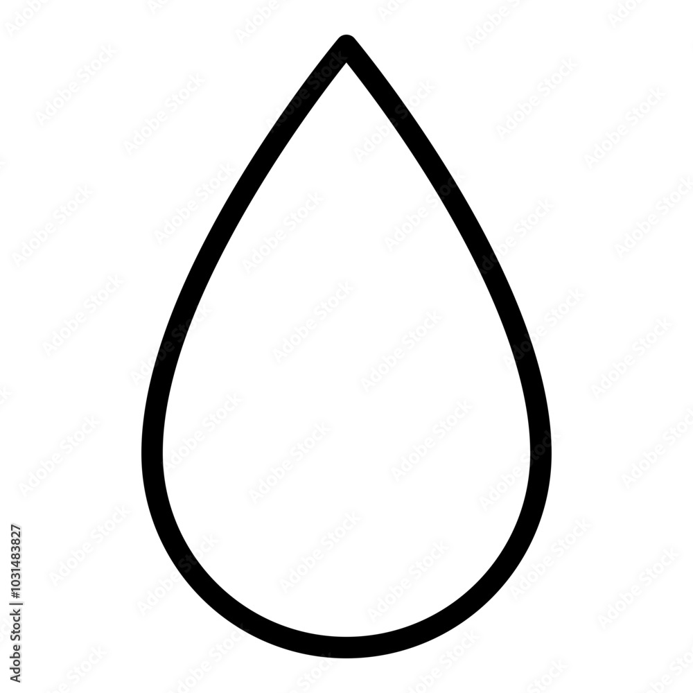 Drop icon. Vector line icon Drop icon. Vector line icon