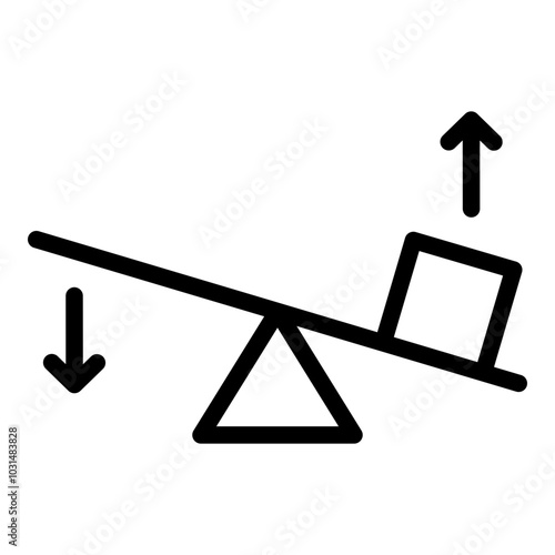 Lever icon. Vector line icon
