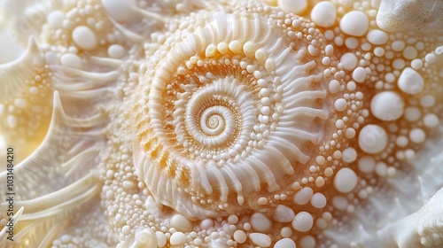 Intricate Spiral Shell Close-Up