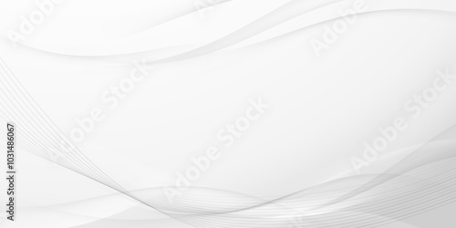 Grey soft abstract subtle elegant lines modern futuristic background template. Vector illustration