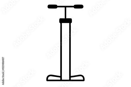 Bike Pump Icon | isolated vector silhouette illustration on white background