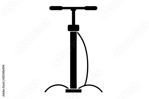 Bike Pump Icon | isolated vector silhouette illustration on white background