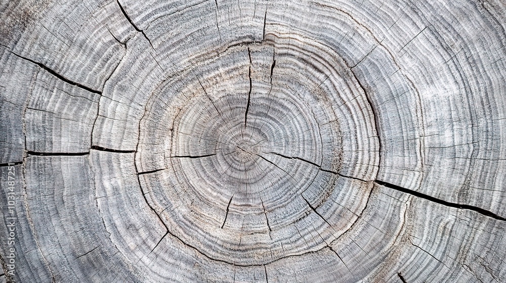 Fototapeta premium Close-up of Tree Ring with Natural Patterns
