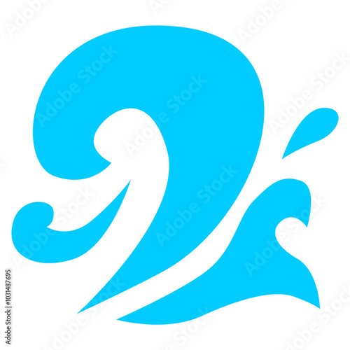 blue icon water wave 