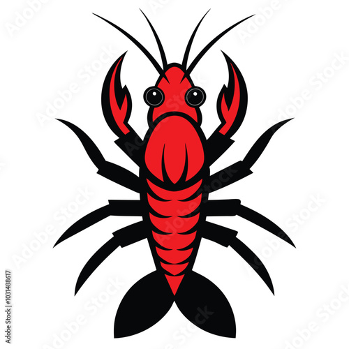 Solid color Yabby animal vector design