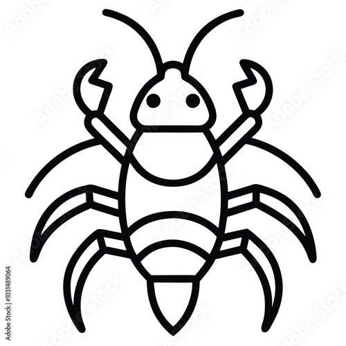 Solid color Yabby animal vector design