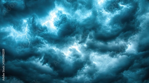 Dramatic Storm Clouds with Lightning Effects