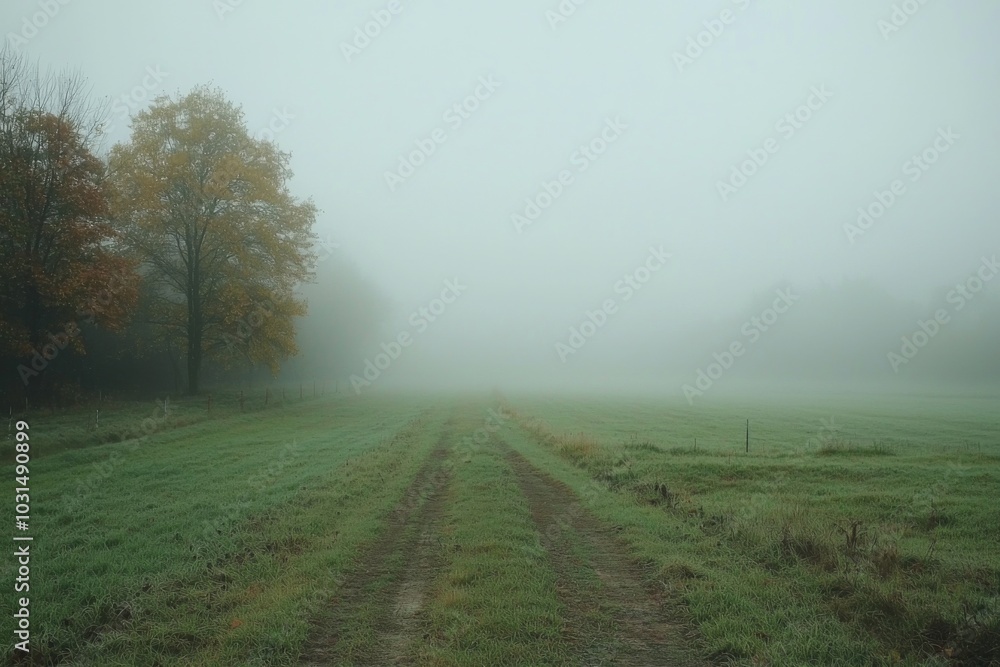 Thick White Fog Background in Nature Thick White Fog Background in Nature