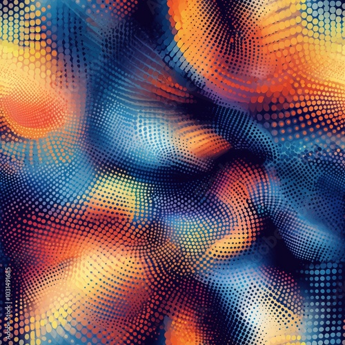 Wallpaper Mural Vibrant Swirling Geometric Shapes Abstract Design Torontodigital.ca