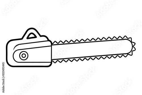 Chainsaw Icon | isolated vector silhouette illustration on white background