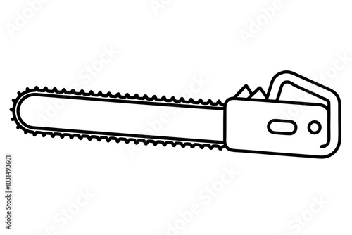 Chainsaw Icon | isolated vector silhouette illustration on white background