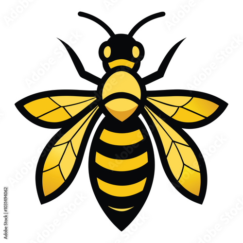 Solid color Yellowjacket (Yellow Jacket) animal vector design