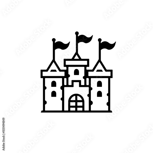 Castle With Flags