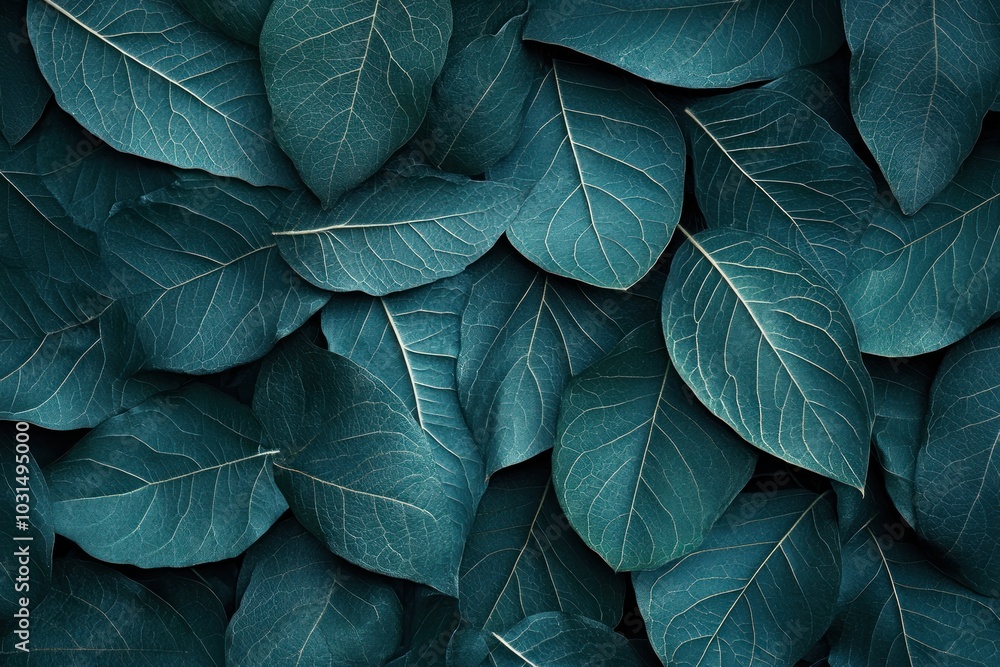 Teal Leaf Texture Teal Leaf Texture
