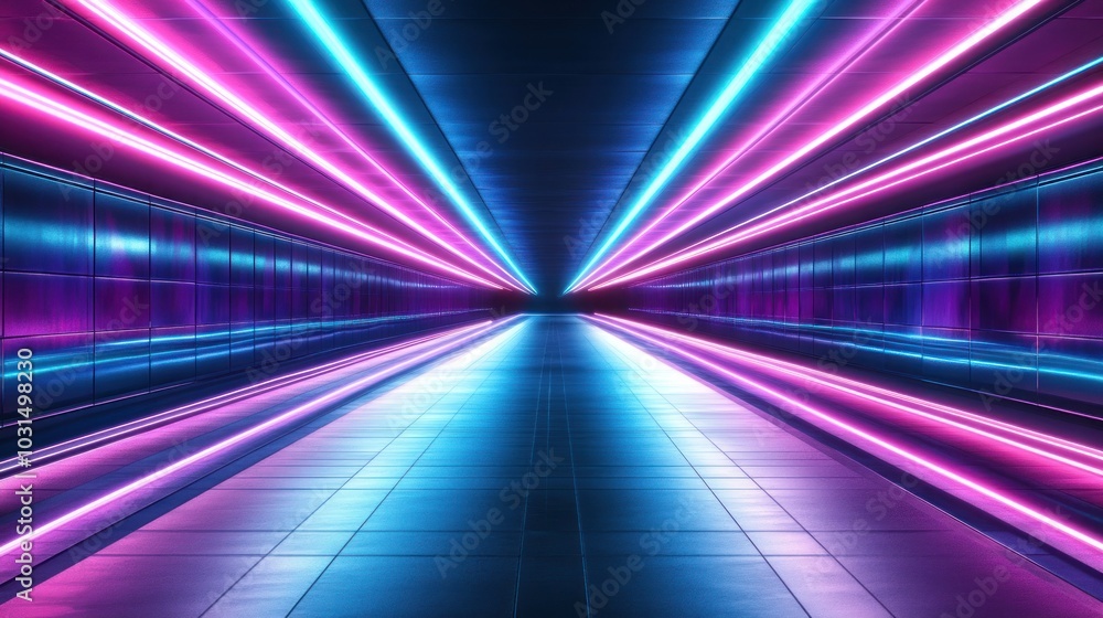 Neon Lights Tunnel Neon Lights Tunnel