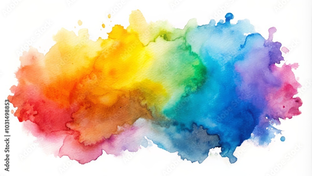 Bright watercolor blot on a clean white surface. Bright watercolor blot on a clean white surface.