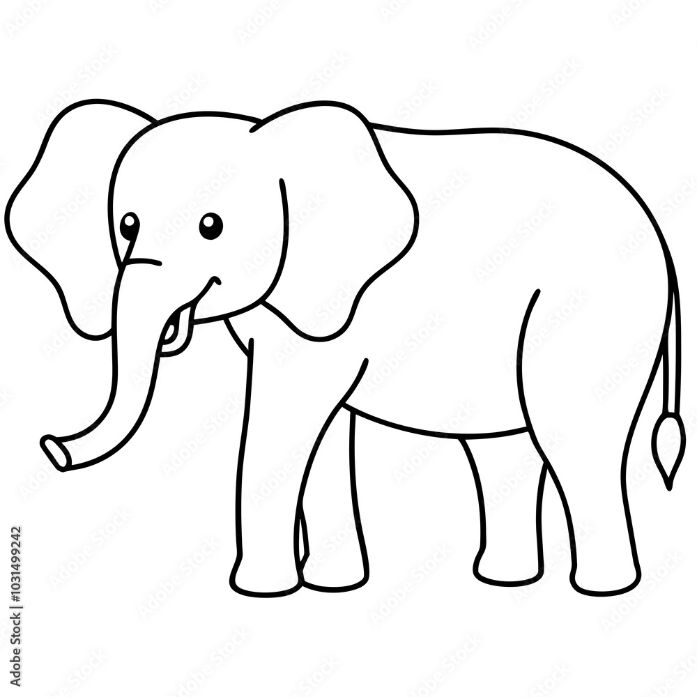 Fototapeta premium elephant cartoon illustration