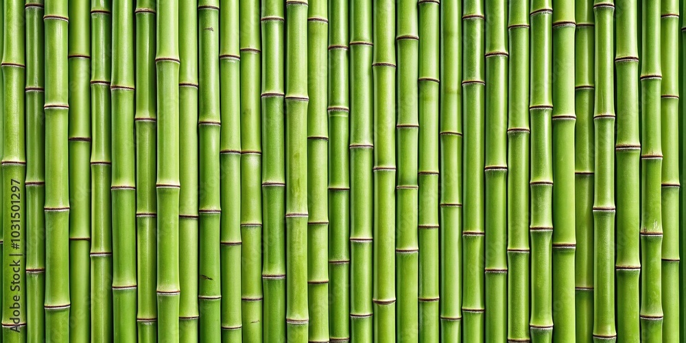 Medium shot green bamboo texture oriental grass fence seamless pattern wallpaper background Medium shot green bamboo texture oriental grass fence seamless pattern wallpaper background