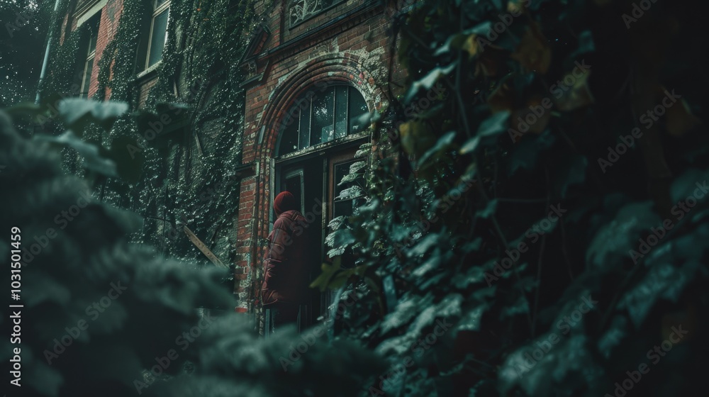 Mysterious Entrance Surrounded by Lush Greenery Mysterious Entrance Surrounded by Lush Greenery