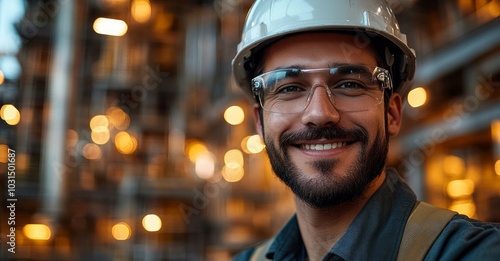 Labor and Joy: A Construction Worker Enjoying His Workday with a Smile