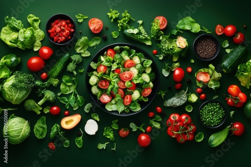 Fresh Organic Plant-Based Meal Ingredients Display photo