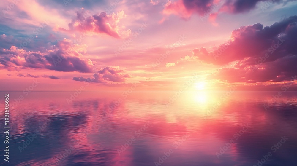 Serene Sunset Over Calm Waters Serene Sunset Over Calm Waters