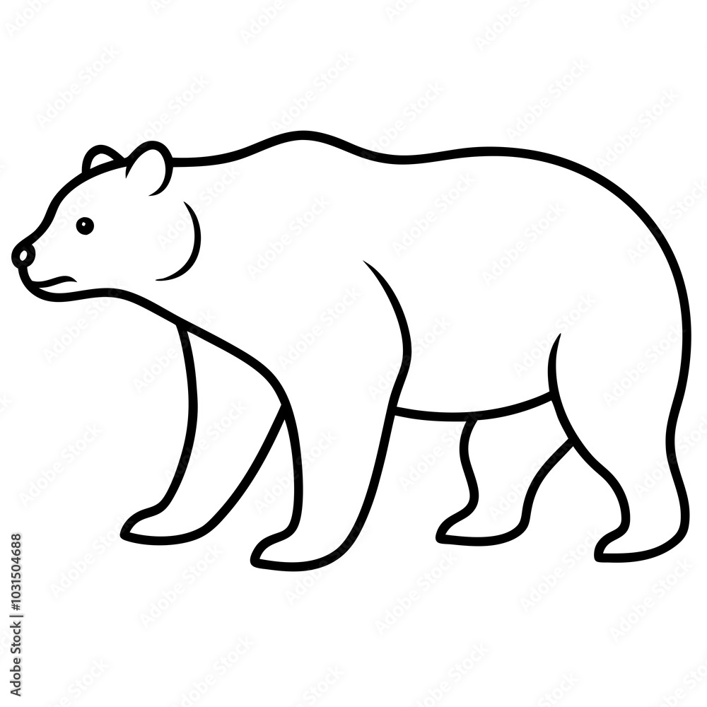 Grizzly bear line art vector illustration Grizzly bear line art vector illustration
