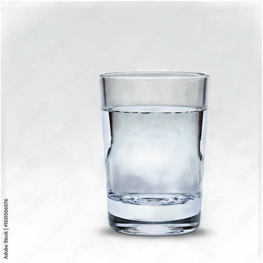 glass of water on white background glass of water on white background