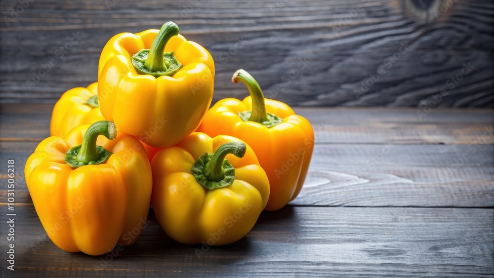 Yellow bell peppers isolated on background, yellow, bell peppers, isolated,background, fresh, vibrant, colorful, vegetable
