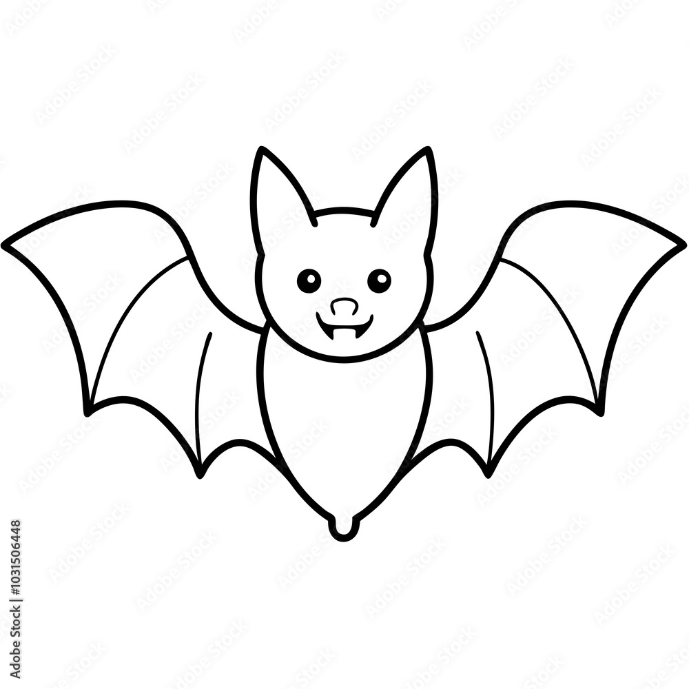 Vampire bat line art vector illustration Vampire bat line art vector illustration