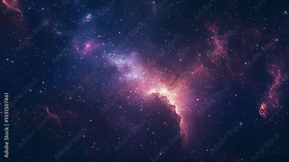 Obraz premium A Cosmic Landscape of Stars, Nebulae, and Dust
