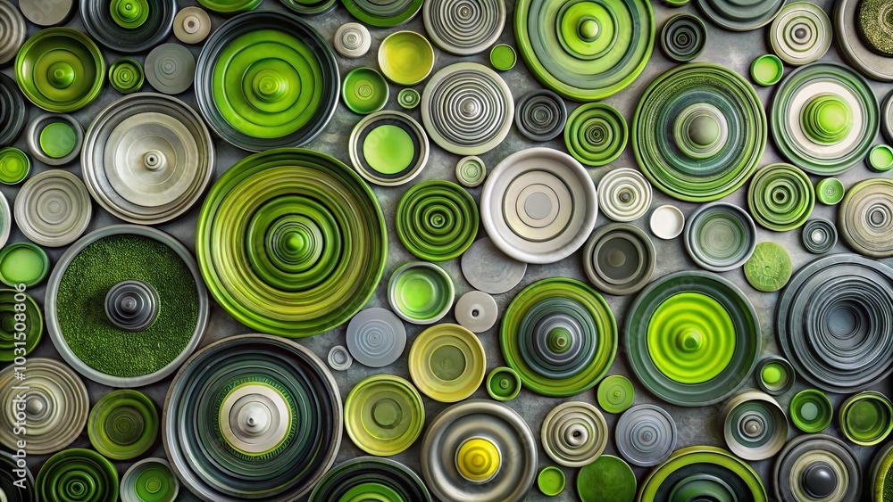 Mixed Light Green, Grey, and Black Abstract Circles - Modern Art Photography for Creative Designs Mixed Light Green, Grey, and Black Abstract Circles - Modern Art Photography for Creative Designs