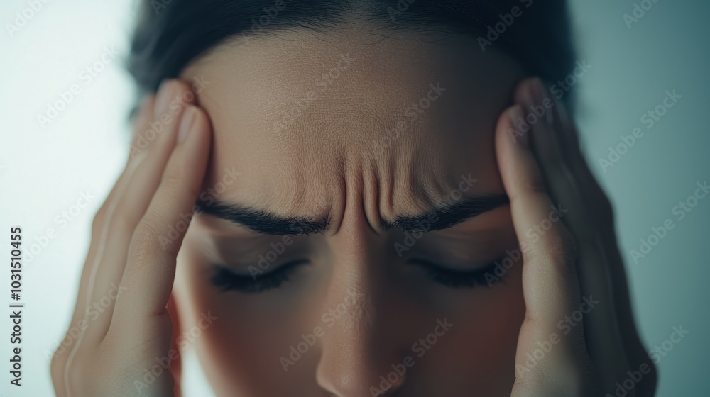 A close-up of a distressed person holding their head, showing signs of stress or a headache, with furrowed brows and a tense expression. A close-up of a distressed person holding their head, showing signs of stress or a headache, with furrowed brows and a tense expression.