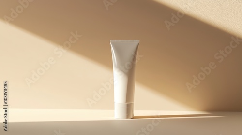 Minimalist Cosmetic Tube on Soft Background