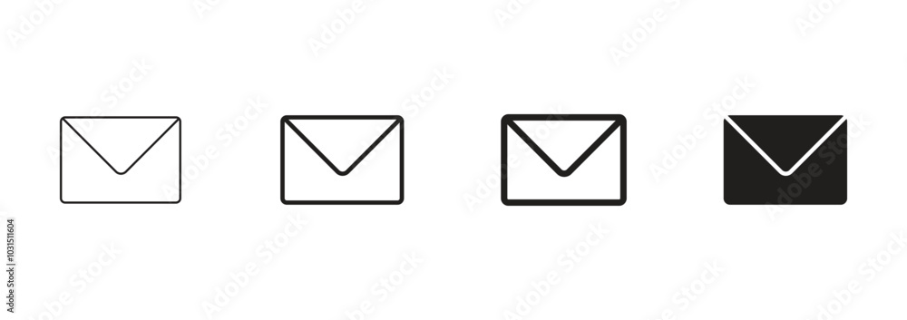 Email envelope icon vector. Message Icon symbol Email envelope icon vector. Message Icon symbol
