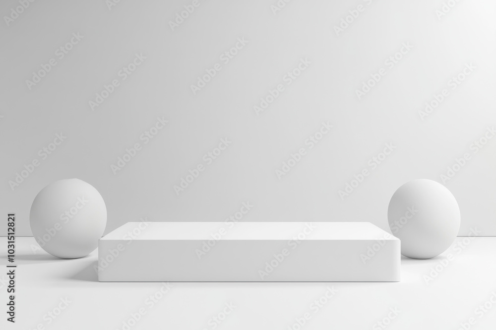 White table with two spheres on it, bathed in soft natural light from a nearby window. Each sphere reflects a different pattern from the room's colorful wallpaper.