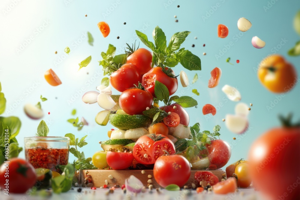Vibrant Plant-Based Meal with Fresh Ingredients Vibrant Plant-Based Meal with Fresh Ingredients