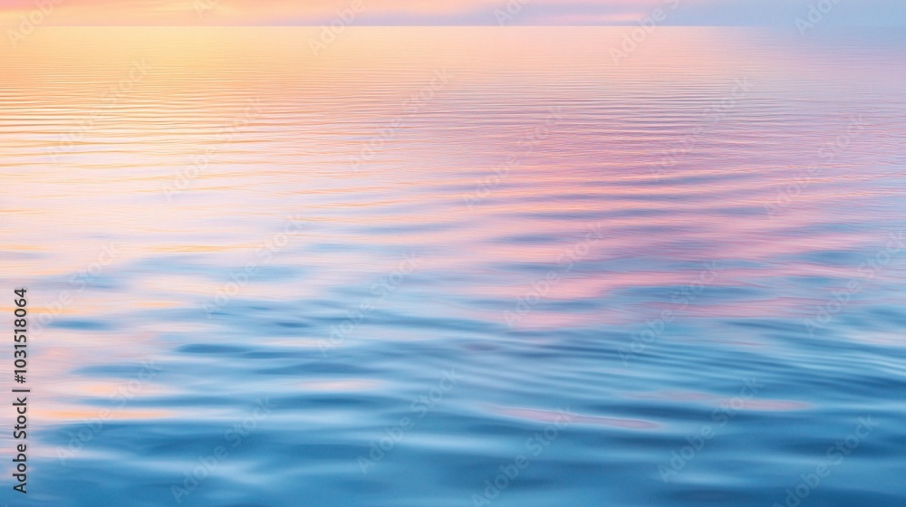 Serene Water Reflection at Sunrise with Soft Colors Serene Water Reflection at Sunrise with Soft Colors